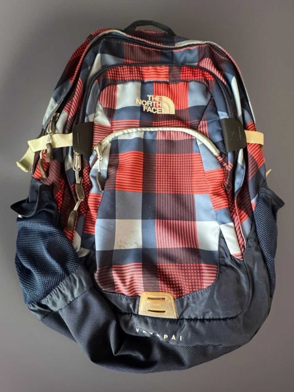 The North Face Vintage Plaid Vavapai Mountaineering Backpack School Work